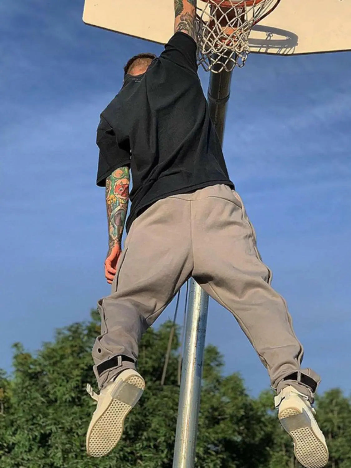 Men's Side Button Pants.