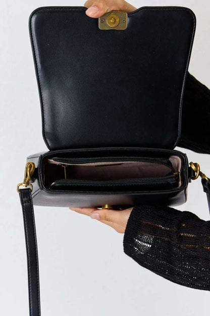 David Jones PU Leather Crossbody Bag - Premium Crossbody Bag from Trendsi - Just $40.99! Shop now at Handbags Specialist Headquarter