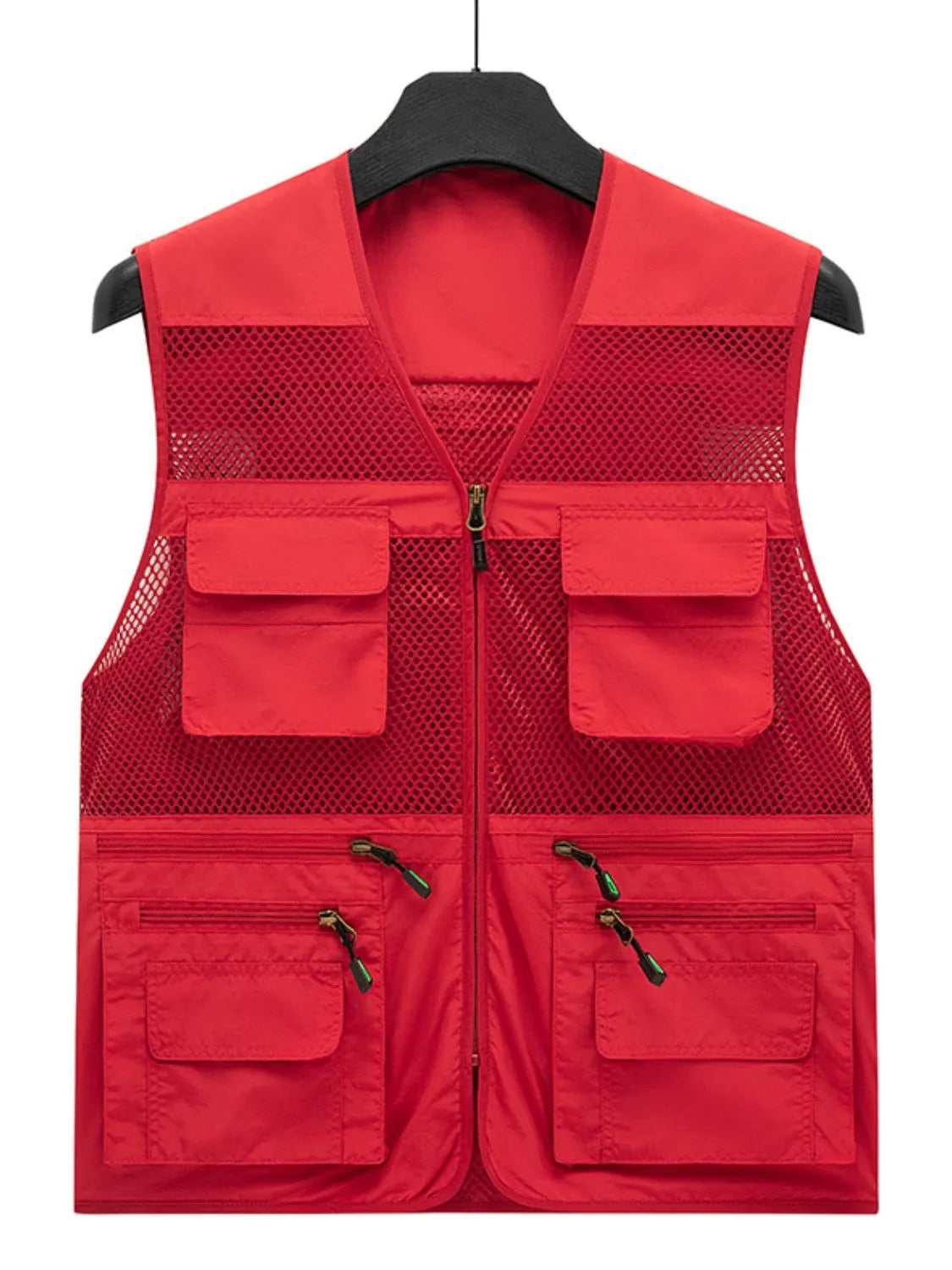 Men's Plus Size Zip Up Mesh Vest - Premium  from Trendsi - Just $45.32! Shop now at Handbags Specialist Headquarter