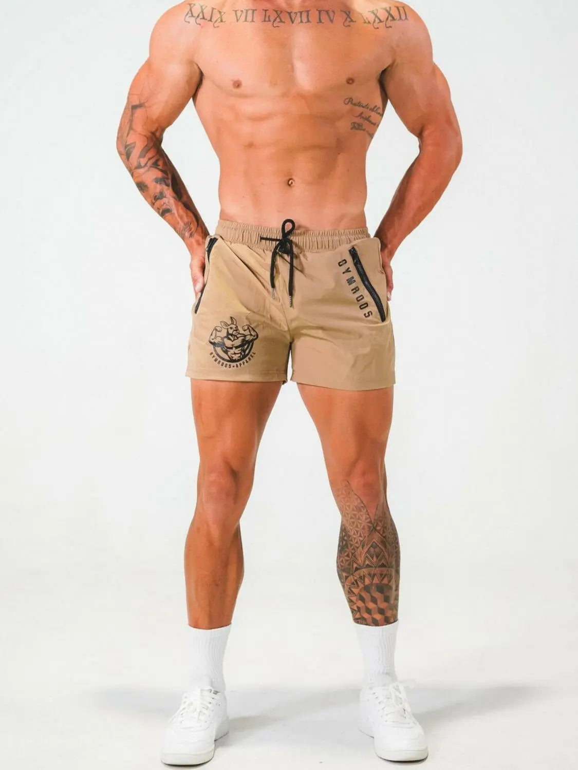 Men's Plus Size Drawstring Waist Shorts.