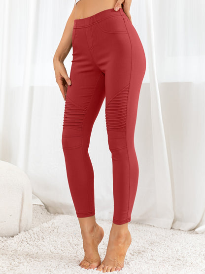 Ribbed Detail Leggings - Premium Leggings from Trendsi - Just $41.13! Shop now at Handbags Specialist Headquarter