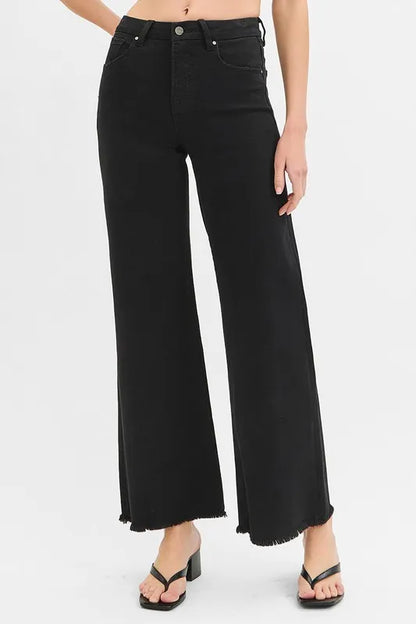 RISEN Full Size Tummy Control High Rise Wide Jeans Plus Size - Premium Women / Jeans & Denim from Trendsi - Just $58.99! Shop now at Handbags Specialist Headquarter