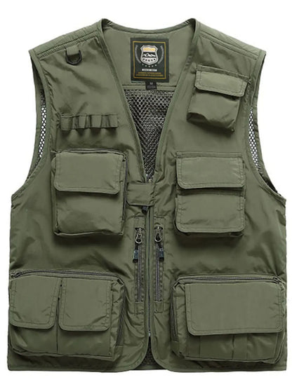 Men's Full Size Mesh  Zip Up Vest Plus Size - Premium  from Trendsi - Just $46.12! Shop now at Handbags Specialist Headquarter