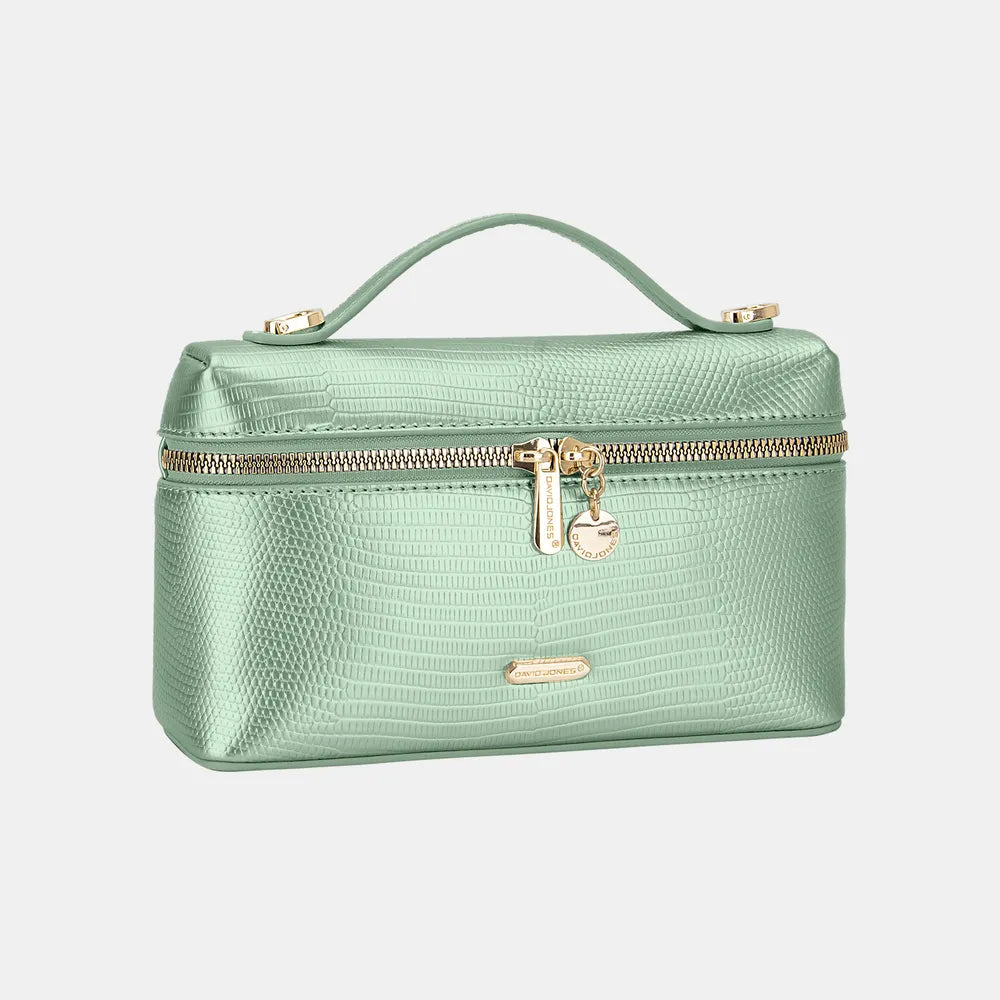 David Jones Texture PU Leather Handbag - Premium Handbags from Trendsi - Just $37.99! Shop now at Handbags Specialist Headquarter