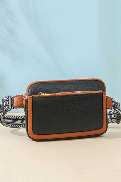 PU Leather Rectangle Crossbody Bag - Premium Crossbody Bag from Trendsi - Just $27.99! Shop now at Handbags Specialist Headquarter