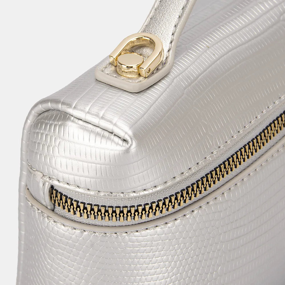 David Jones Texture PU Leather Handbag - Premium Handbags from Trendsi - Just $37.99! Shop now at Handbags Specialist Headquarter