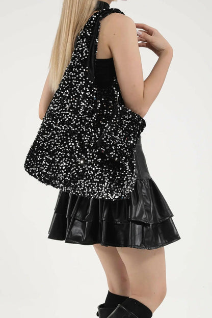 Sequin Polyester Handbag.