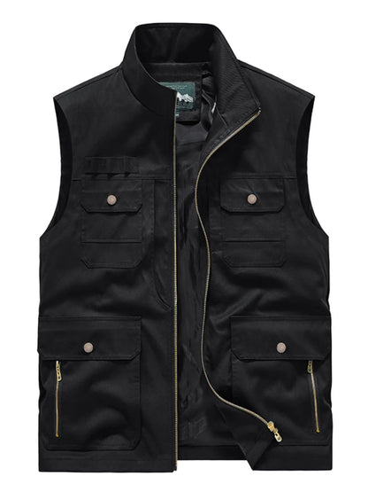 Men's Plus Size Zip Up Vest - Premium  from Trendsi - Just $51.64! Shop now at Handbags Specialist Headquarter