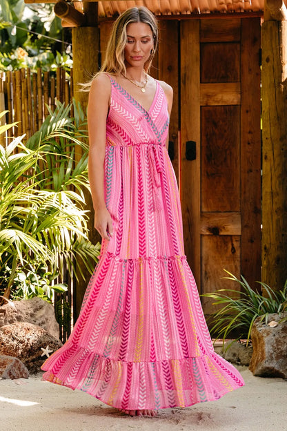 Printed Surplice Maxi Cami Dress - Premium Maxi Dress from Trendsi - Just $65.99! Shop now at Handbags Specialist Headquarter