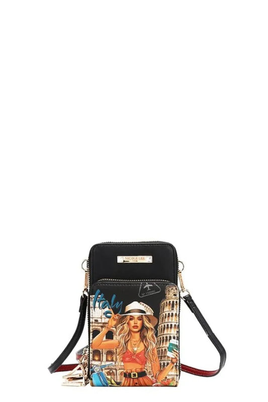 Nicole Lee USA Multi-Zip Phone Case Crossbody Bag - Premium Crossbody Bag from Trendsi - Just $40.99! Shop now at Handbags Specialist Headquarter