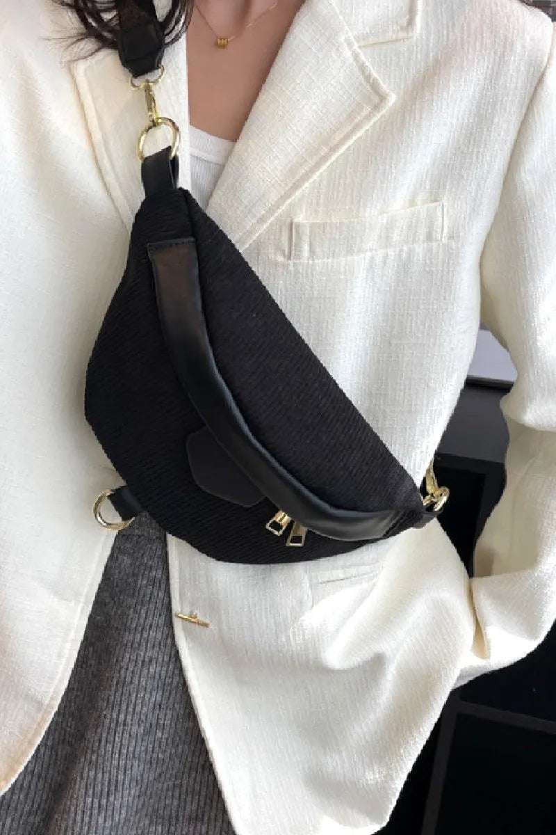 Zenana Corduroy Crossbody Bag with Removable Strap - Premium Crossbody Bag from Trendsi - Just $32.99! Shop now at Handbags Specialist Headquarter
