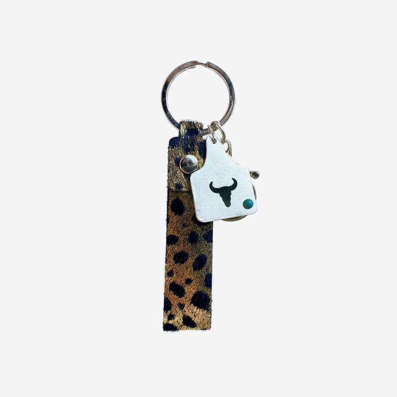 Genuine Leather Alloy Keychain - Premium Key chain from Trendsi - Just $12! Shop now at Handbags Specialist Headquarter