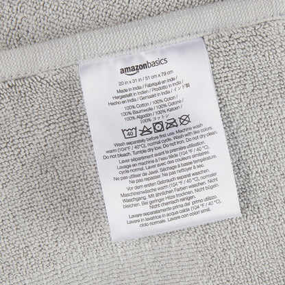 Soft Silver Banded Bath Rug Mat