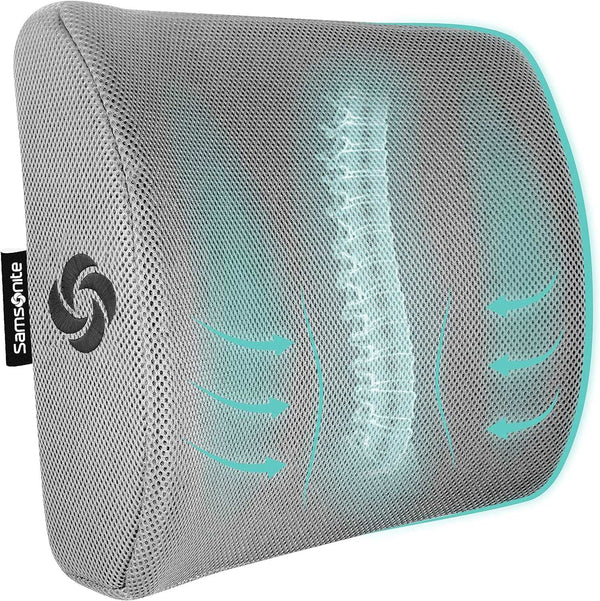 SAMSONITE Lumbar Support Pillow For Office Chair and Car Seat, Perfectly Balanced Memory Foam , Versatile Use Lower Back Cushion - Premium Lumbar Pillows from Visit the Samsonite Store - Just $22.96! Shop now at Handbags Specialist Headquarter