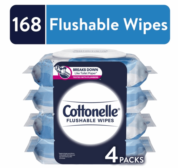 Cottonelle Ultra Fresh Flushable Wet Wipes, 4 Flip-Top Packs (168 Total Flushable Wipes) - Premium Household Supplies from Cottonelle - Just $36.44! Shop now at Handbags Specialist Headquarter