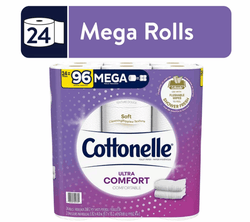Cottonelle Ultra Comfort Toilet Paper, 24 Mega Rolls - Premium Household Supplies from Cottonelle - Just $48.44! Shop now at Handbags Specialist Headquarter