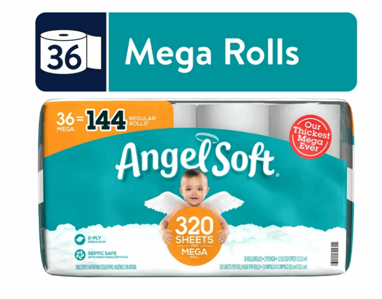 Angel Soft Toilet Paper, 36 Mega Rolls - Premium Household Supplies from Visit the Angel Soft Store - Just $48.44! Shop now at Handbags Specialist Headquarter