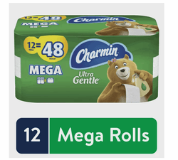 Charmin Ultra Gentle Toilet Paper, 12 Mega Rolls - Premium Household Supplies from Charmin - Just $43.44! Shop now at Handbags Specialist Headquarter