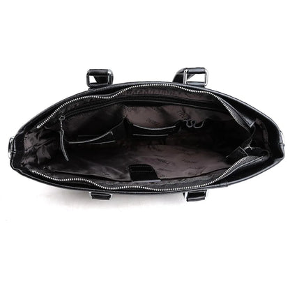 Leather Handbag Business Office Briefcase Genuine Leather Laptop Bag for Men - Premium Handbags from Handbags Specialist Headquarter - Just $102.99! Shop now at Handbags Specialist Headquarter