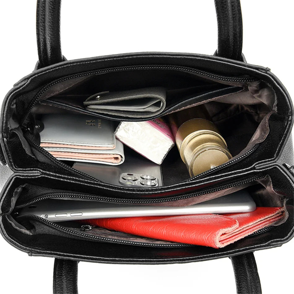 2 Layers Leather Luxury Handbags Women Bags Designer Handbags High Quality Small Casual Tote Bags For Women Shoulder Bag Winter - Premium  from eprolo - Just $71.32! Shop now at Handbags Specialist Headquarter
