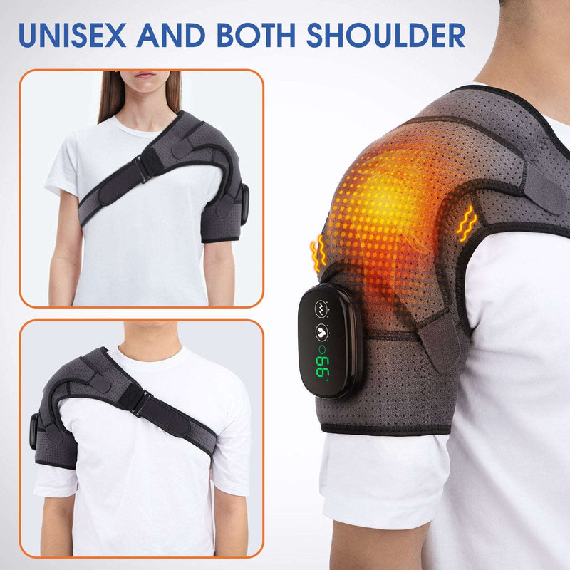 Heating Massage Device Infrared Therapy Vibration Electric Shoulder Massager Wrap Belt For Neck Back Body Arthritis Relief Pain - Premium Health from DearBeautyForever Store - Just $29.99! Shop now at Handbags Specialist Headquarter