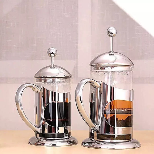 Heat-Resistant Glass Stainless Steel Filter Tea Maker French Press - Premium  from Handbags Specialist Headquarter - Just $42.99! Shop now at Handbags Specialist Headquarter