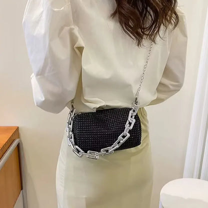 Rhinestone Bucket Bag - Glittering Evening Accessory - Premium Crossbody Bags from Shop1103841340 Store - Just $19.49! Shop now at Handbags Specialist Headquarter