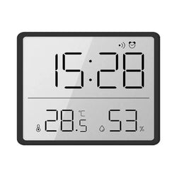 Digital Wall Clock Electronic Wall Mounted LCD Disply Clocks Multifunctional Temperature and Humidity Alarm Clock - Premium  from Handbags Specialist Headquarter - Just $20.99! Shop now at Handbags Specialist Headquarter