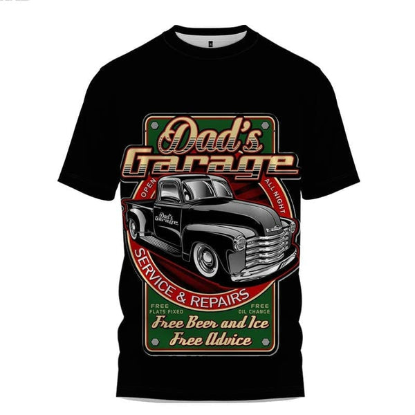 Men's Motorcycle T-shirt: Vintage Racing 3D Print Short Sleeve Top - Premium Men's T-shirt from eprolo - Just $27.99! Shop now at Handbags Specialist Headquarter