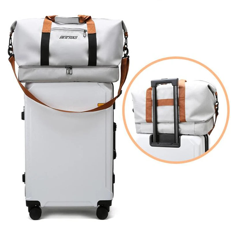 Unisex Large-Capacity Sports Fitness Travel Bag for Short-Distance Travel Dry-Wet Separation Hand Luggage - Premium Luggage & Bags from Handbags Specialist Headquarter - Just $53.59! Shop now at Handbags Specialist Headquarter
