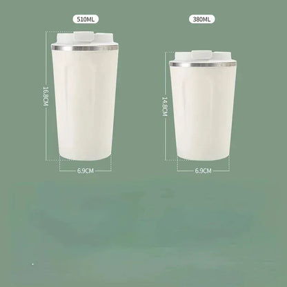 380/510ML Travel Stainless Steel Coffee Cup Thermal Mug Leak-Proof Thermos Bottle Tea Coffee Mug Vacuum Flask Insulated Cups Hot - Premium Water Bottles from Stone's Store - Just $22.99! Shop now at Handbags Specialist Headquarter