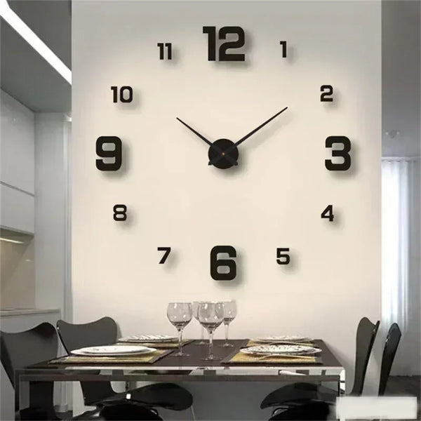 Wall Clock for Home Office 40cm Frameless Modern 3D Wall Clock Mirror Stickers Hotel Room Design School Decoration Decor - Premium Wall Clock from AliExpress - Just $24.99! Shop now at Handbags Specialist Headquarter