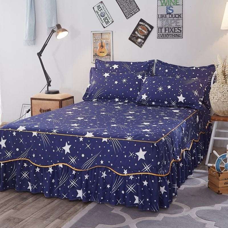 3Pcs Bed Sheet Cotton Pillowcase Lace Skirts Bedding Set Bedspread Elastic Fitted Mattress Cover Bedsheet Couple Quilt Single - Premium BLANKETS AND BEDDING from eprolo - Just $30.02! Shop now at Handbags Specialist Headquarter