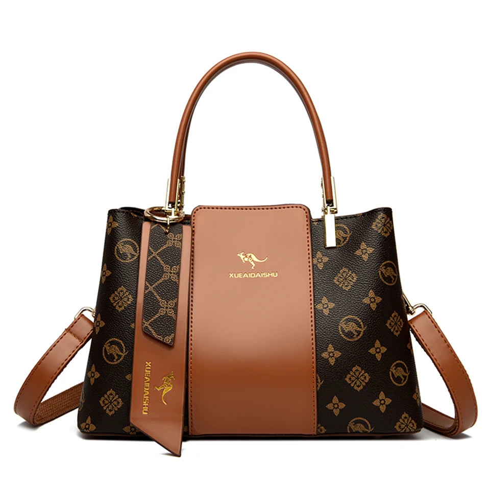 Luxury Handbag Fashion Print Large Capacity Soft Leather Women Shoulder Crossbody Bag Leisure Designer Ladies Purses and Handbag - Premium Handbags from eprolo - Just $64.45! Shop now at Handbags Specialist Headquarter