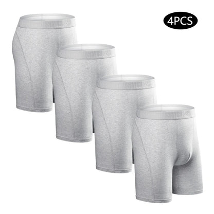 4pcs long boxers for men underwear plus size Men's panties sexy long leg underpants cotton Mens boxer shorts fashion male Trunk - Premium Men's underwear from eprolo - Just $46.95! Shop now at Handbags Specialist Headquarter