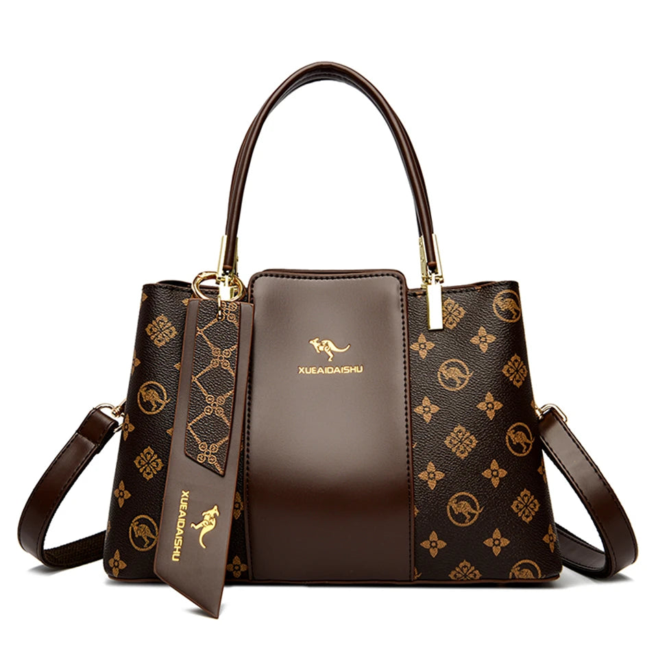 Luxury Handbag Fashion Print Large Capacity Soft Leather Women Shoulder Crossbody Bag Leisure Designer Ladies Purses and Handbag - Premium Handbags from eprolo - Just $64.45! Shop now at Handbags Specialist Headquarter