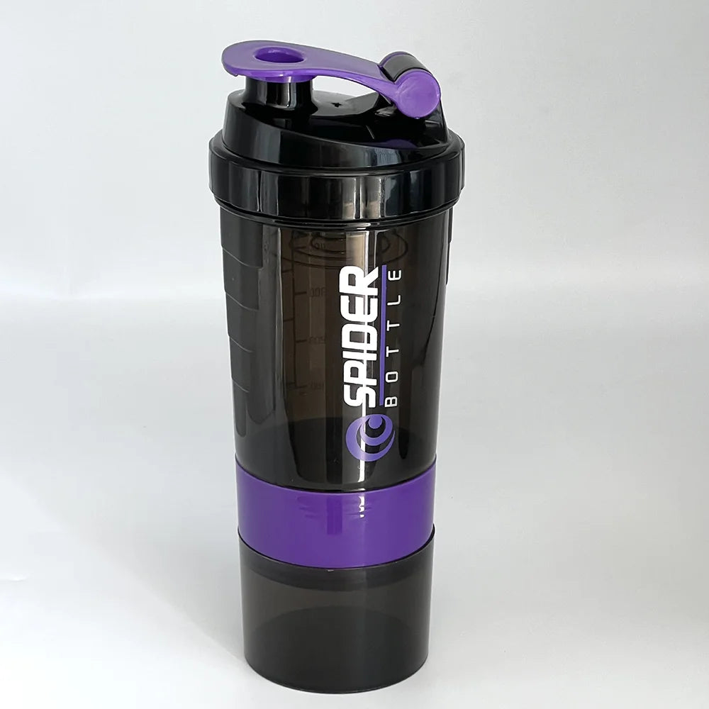 3-Layer Protein Shaker Bottle – Leakproof, BPA-Free, with Powder & Pill Storage for Fitness and Gym - Premium Water Bottles from Stone's Store - Just $20.49! Shop now at Handbags Specialist Headquarter