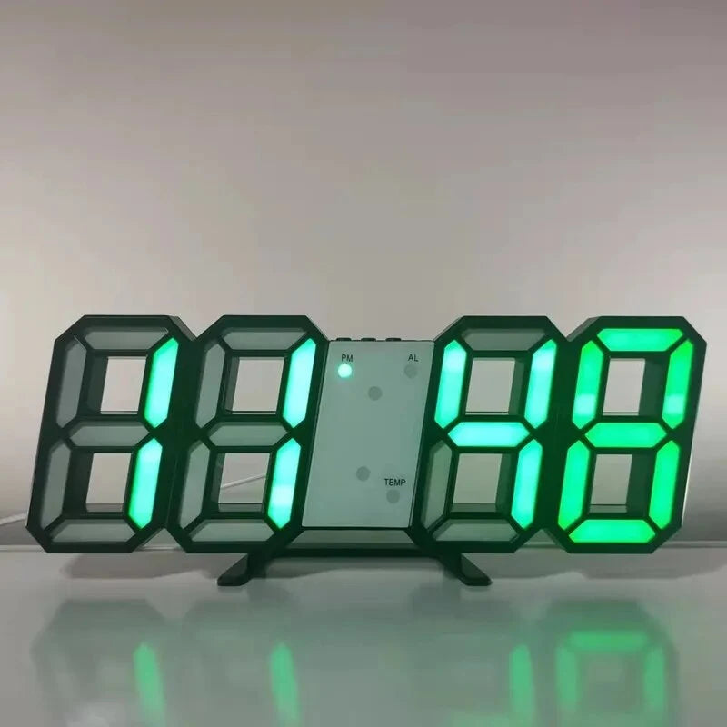 Cute Room Decor 3D LED Digital Alarm Clock Wall Clock Time/date/temperature Suitable for Cute Room Decor Table Bedroom Clocks - Premium  from Handbags Specialist Headquarter - Just $19.99! Shop now at Handbags Specialist Headquarter
