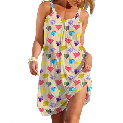 Women's Slip Dress Heart Shape Casual Beach Clothes Summer Woman  Seaside Skirt Streetwear Lady Soft Dresses Sleevesless Tops - Premium  from Shop1103877602 Store - Just $25.99! Shop now at Handbags Specialist Headquarter