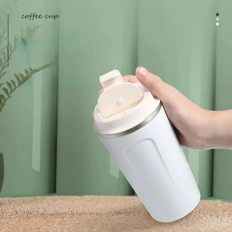 380/510ML Travel Stainless Steel Coffee Cup Thermal Mug Leak-Proof Thermos Bottle Tea Coffee Mug Vacuum Flask Insulated Cups Hot - Premium Water Bottles from Stone's Store - Just $22.99! Shop now at Handbags Specialist Headquarter