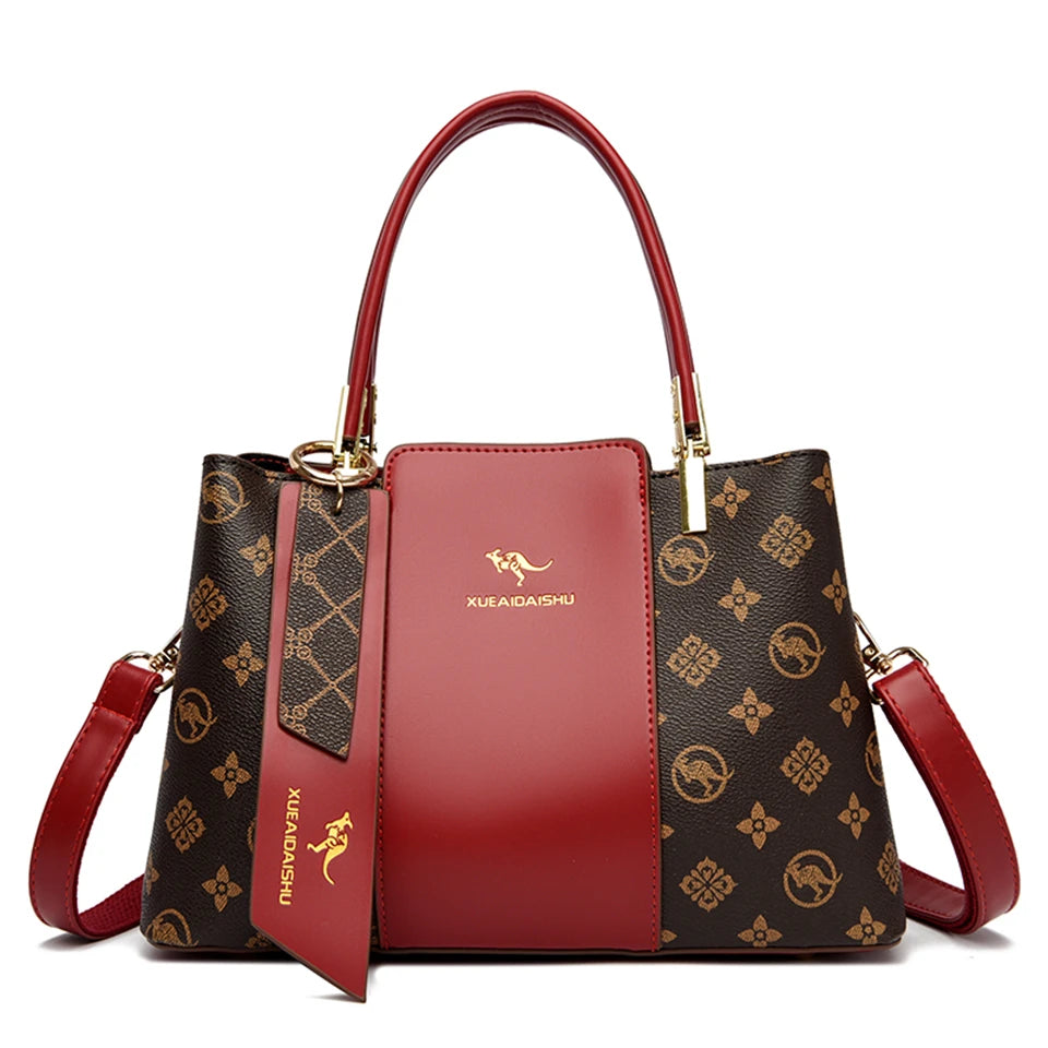 Luxury Handbag Fashion Print Large Capacity Soft Leather Women Shoulder Crossbody Bag Leisure Designer Ladies Purses and Handbag - Premium Handbags from eprolo - Just $64.45! Shop now at Handbags Specialist Headquarter