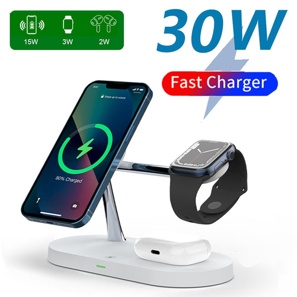 3-in-1 Wireless Magsafe Charger Stand - Premium  from Handbags Specialist Headquarter - Just $61.56! Shop now at Handbags Specialist Headquarter