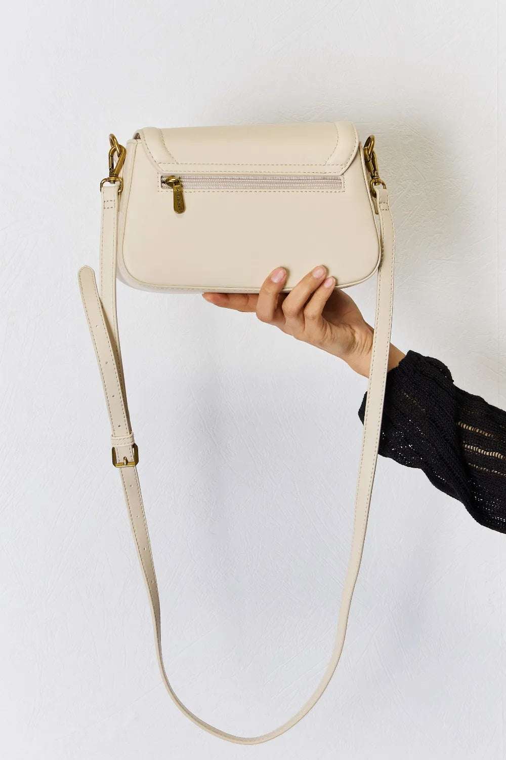 David Jones PU Leather Crossbody Bag - Premium Crossbody Bag from Trendsi - Just $40.99! Shop now at Handbags Specialist Headquarter