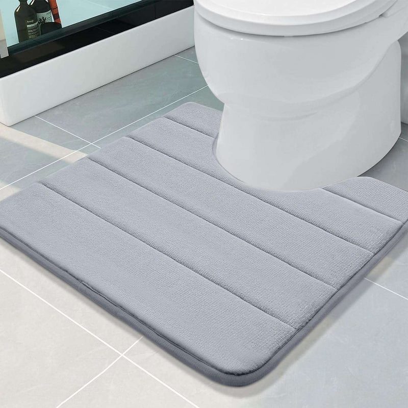 Buganda Memory Foam Bath Mat Rug, 24" x 16", Ultra Soft and Non-Slip Bathroom Rugs, Water Absorbent and Machine Washable Bath Rug for Bathroom, Shower, and Tub, Black - Premium Bath Rugs from Visit the Buganda Store - Just $23.99! Shop now at Handbags Specialist Headquarter