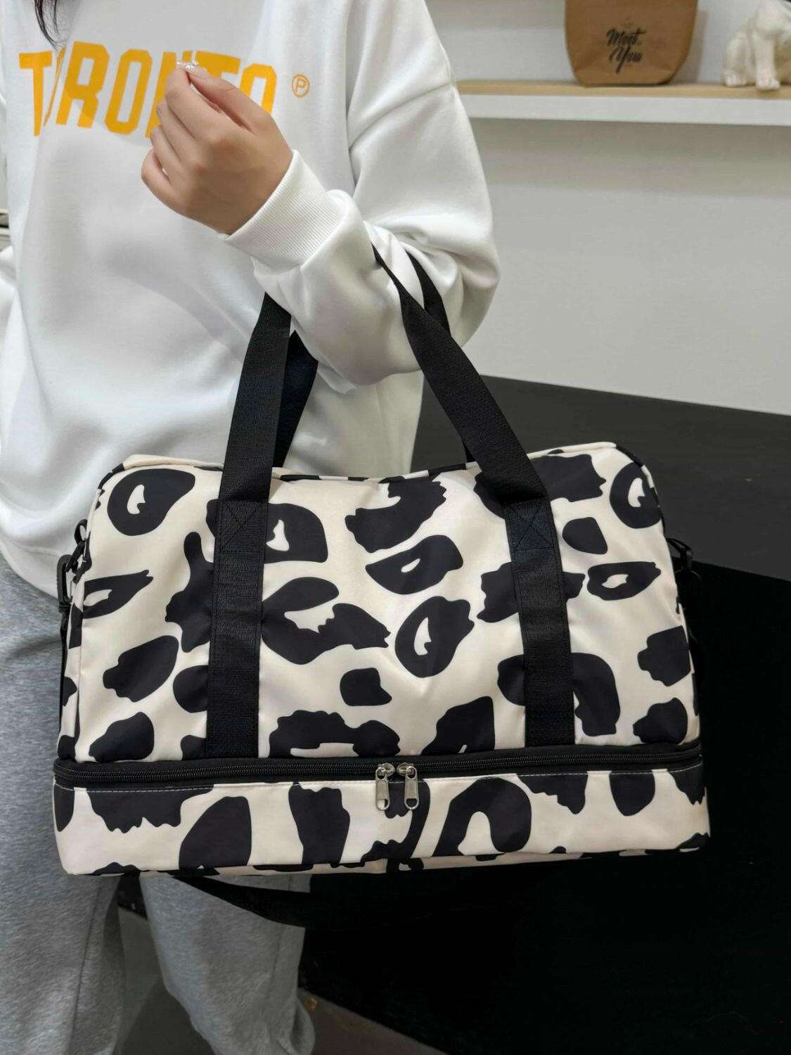 Oxford Cloth Leopard Travel Bag - Premium Luggage Travel Bags from Trendsi - Just $32.99! Shop now at Handbags Specialist Headquarter