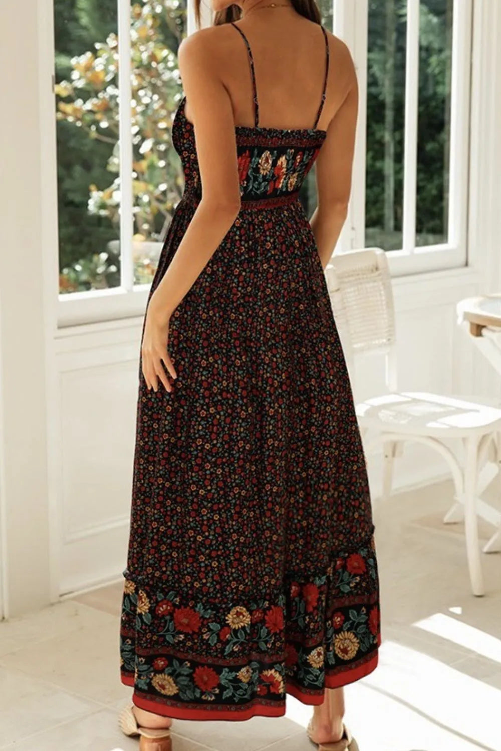 Printed Maxi Cami Dress - Premium Maxi Dress from Trendsi - Just $29.99! Shop now at Handbags Specialist Headquarter