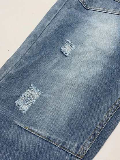 Distressed Jeans with Pockets - Premium Women / Jeans & Denim from Trendsi - Just $35.86! Shop now at Handbags Specialist Headquarter