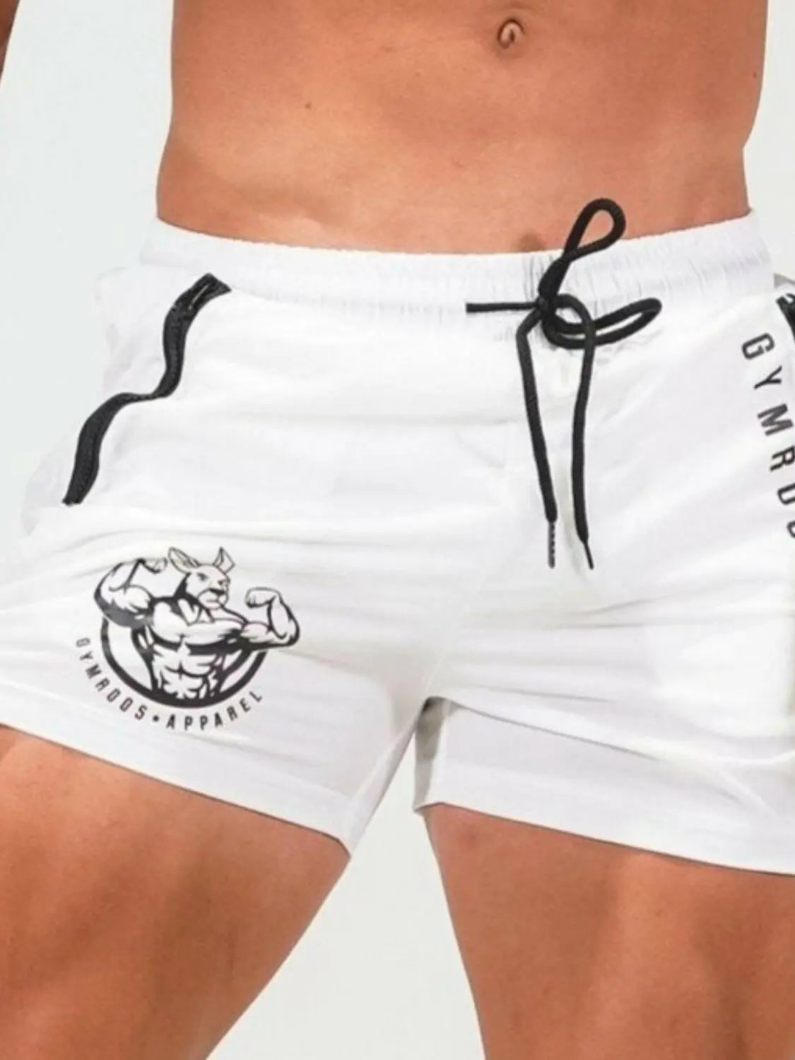 Men's Plus Size Drawstring Waist Shorts.