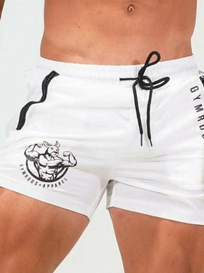 Men's Plus Size Drawstring Waist Shorts.