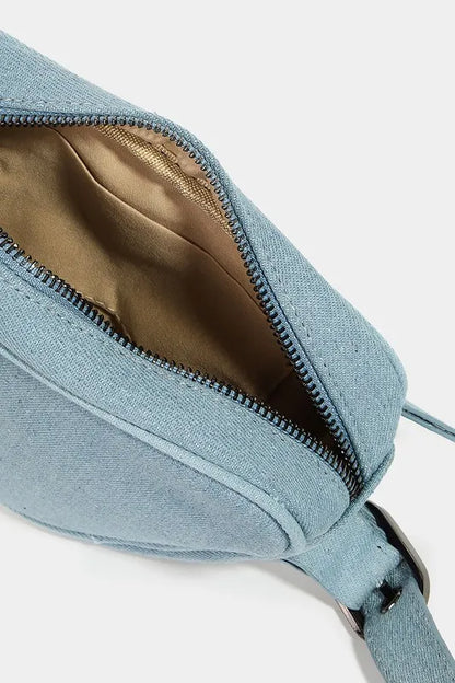 Fame PU Leather Triangle Crossbody Bag - Premium Crossbody Bag from Trendsi - Just $30.99! Shop now at Handbags Specialist Headquarter